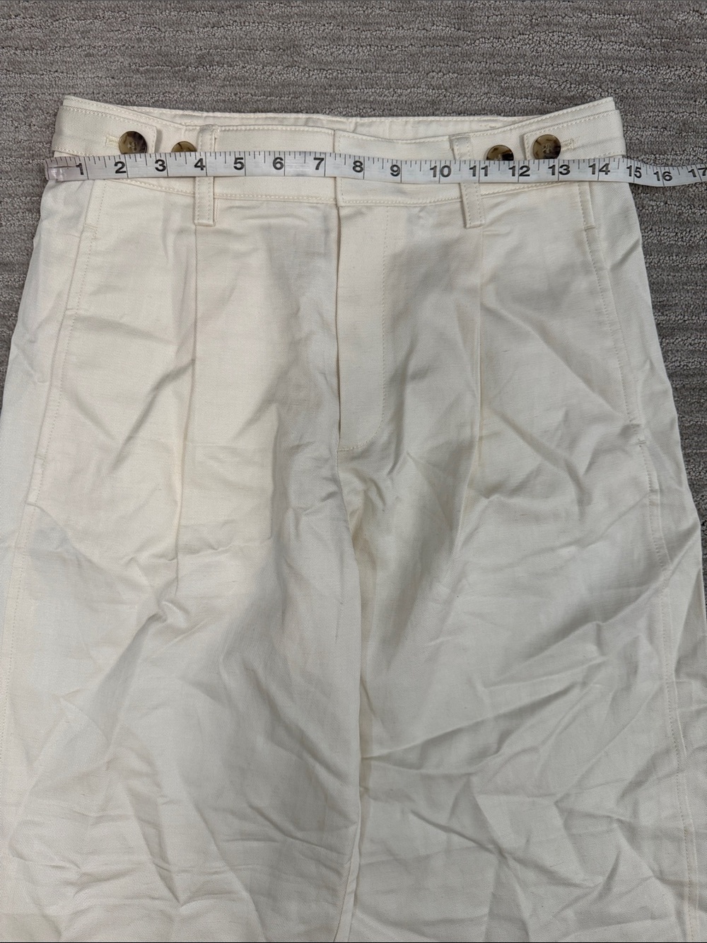 Madewell NWT The Barrel-Leg Pant in Drapey Twill Vintage Ivory Size 2 - Picture 10 of 13